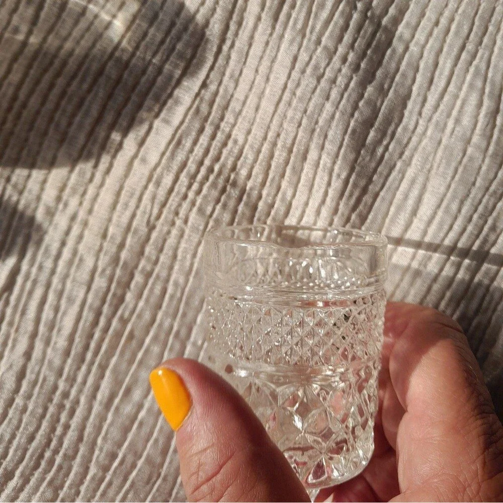 Anchor Hocking Wexford cordial/shot diamond point glasses set of 4